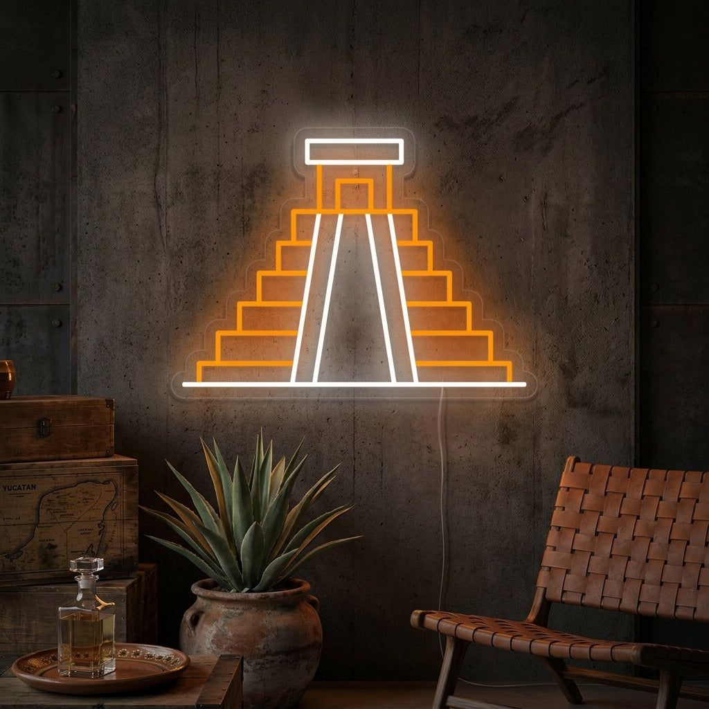 "Meksiko Chichen Itza" Neonkyltti