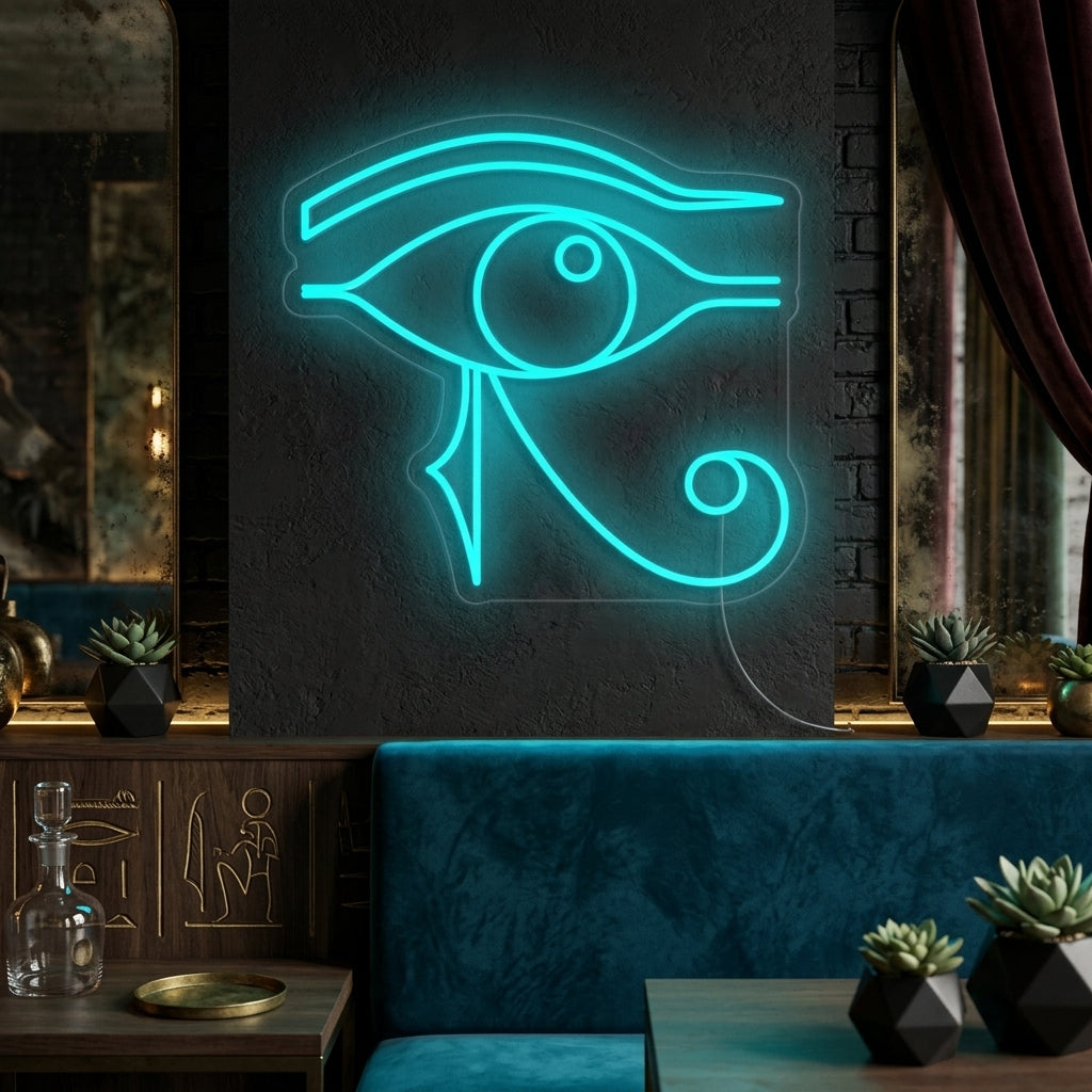 "Egyptin Horuksen Silmä" Neonkyltti
