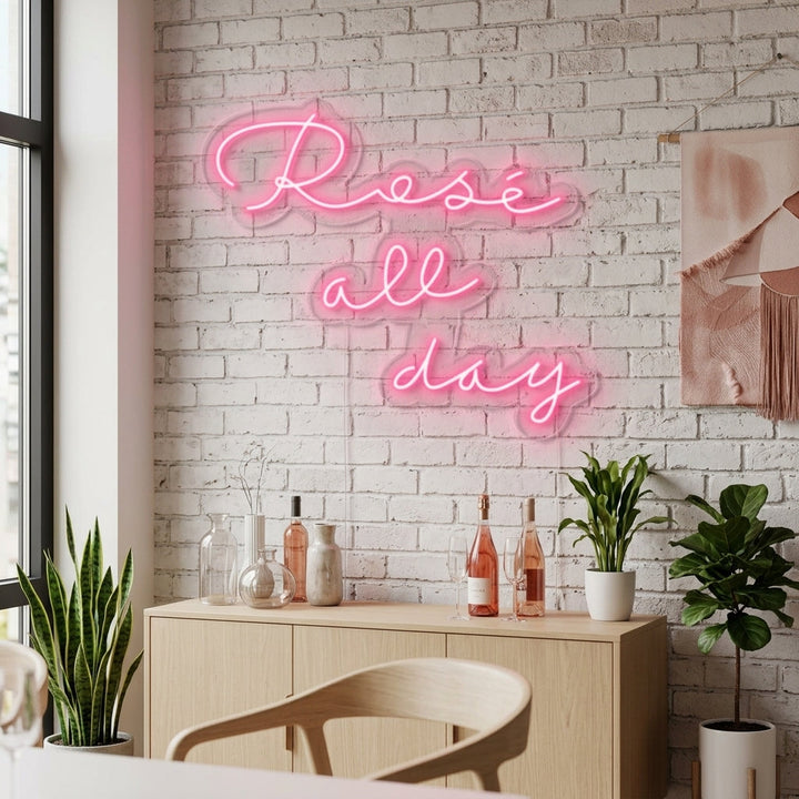 "Rose All Day" Neonkyltti