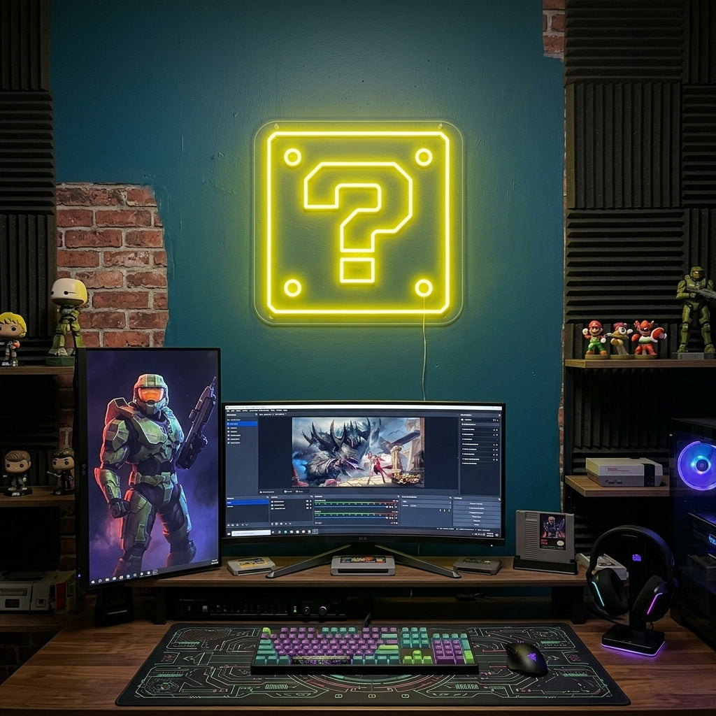 "Mysteerilaatikko" Neonkyltti