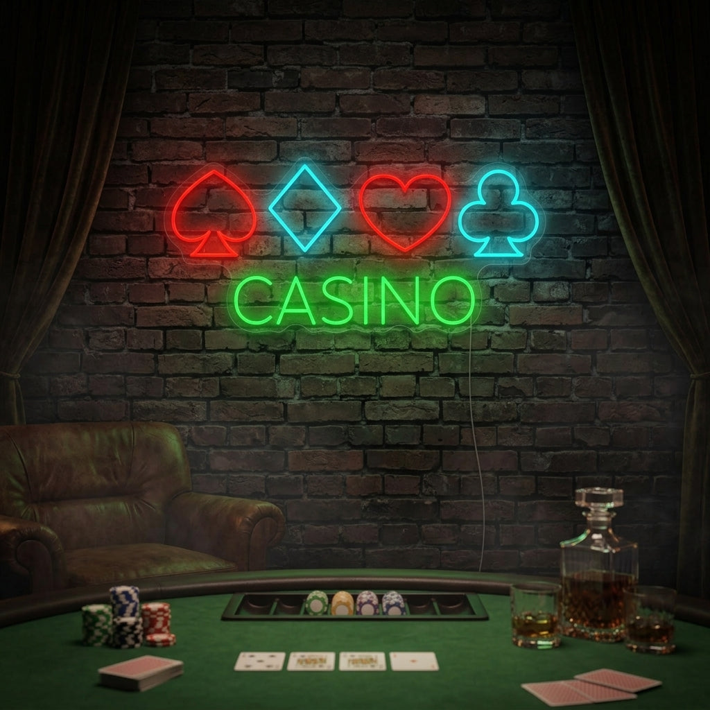 "Casino Poker" Neonkyltti