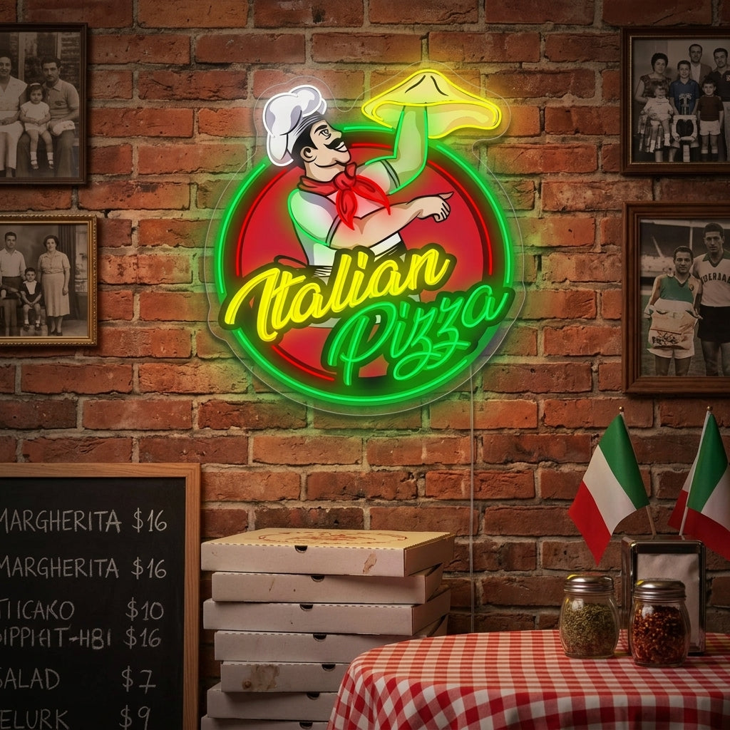 "Italian Pizza" Neonkyltti