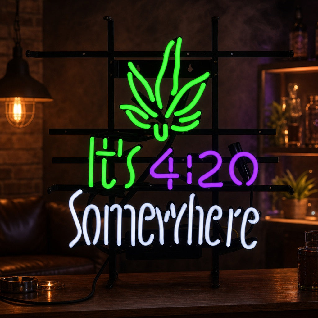 "Its 420 Somewhere" Neonkyltti