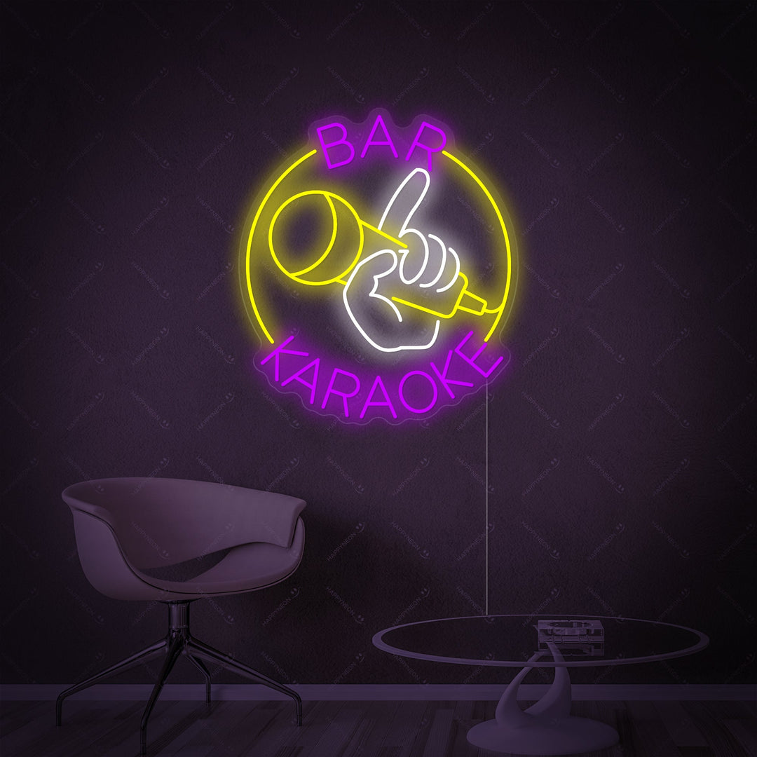 "Karaoke Bar" Neonkyltti