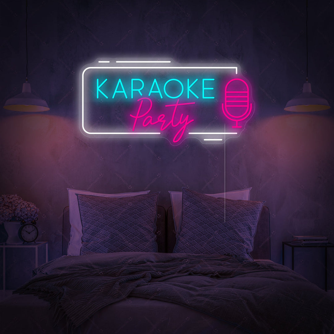 "Karaoke Party" Neonkyltti