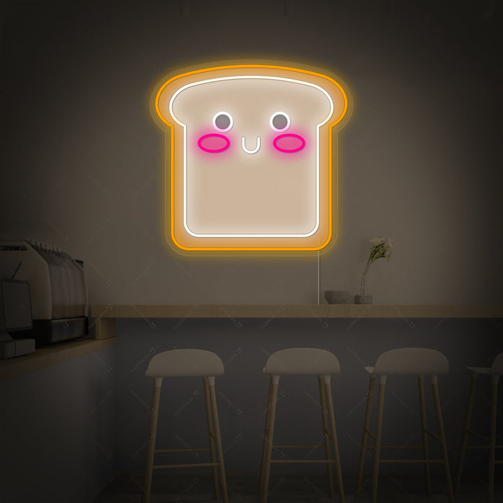 "Kawaii viipale leipää" Neonkyltti