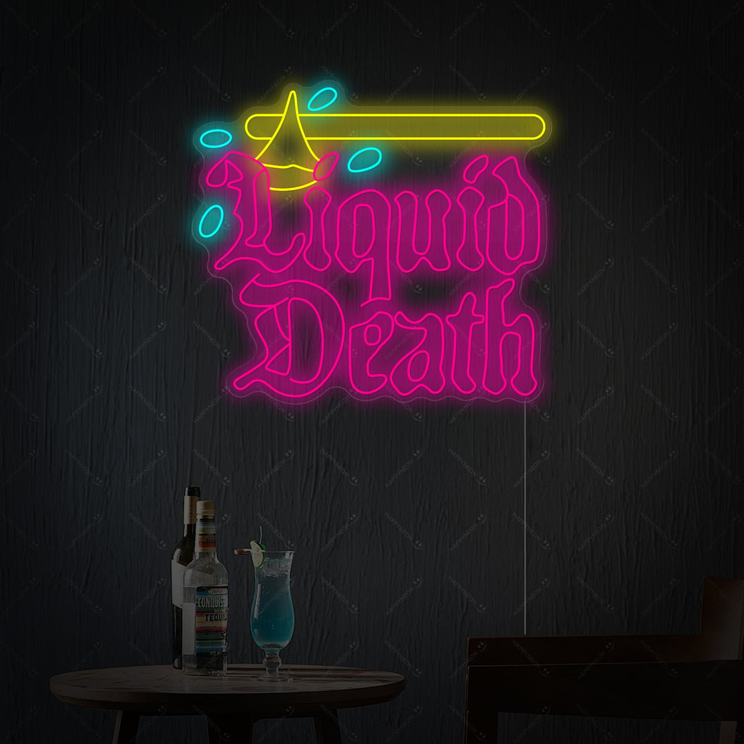 "Liquid Death" Neonkyltti