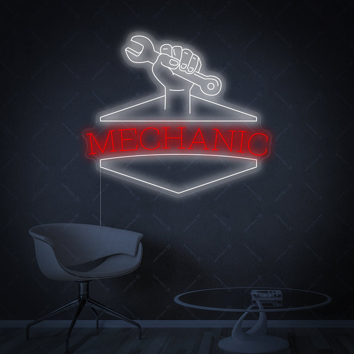 "Mechanic" Neonkyltti
