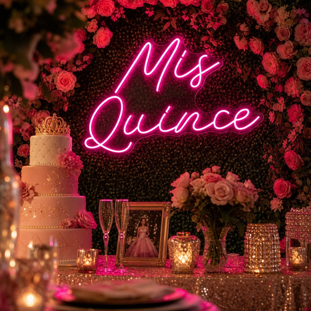 "Mis Quince" Neonkyltti