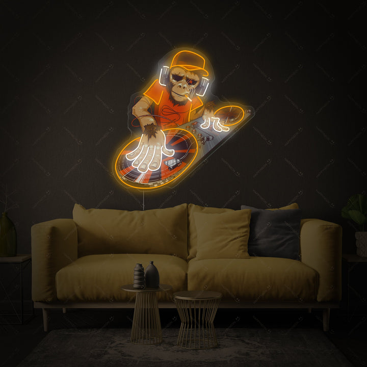 "Monkey Dj" Neonkyltti