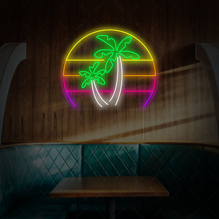 "Palm Tree Vaporwave" Neonkyltti