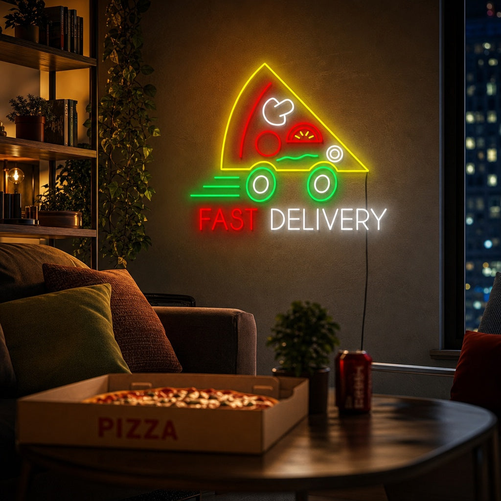 "Pizza Fast Delivery" Neonkyltti