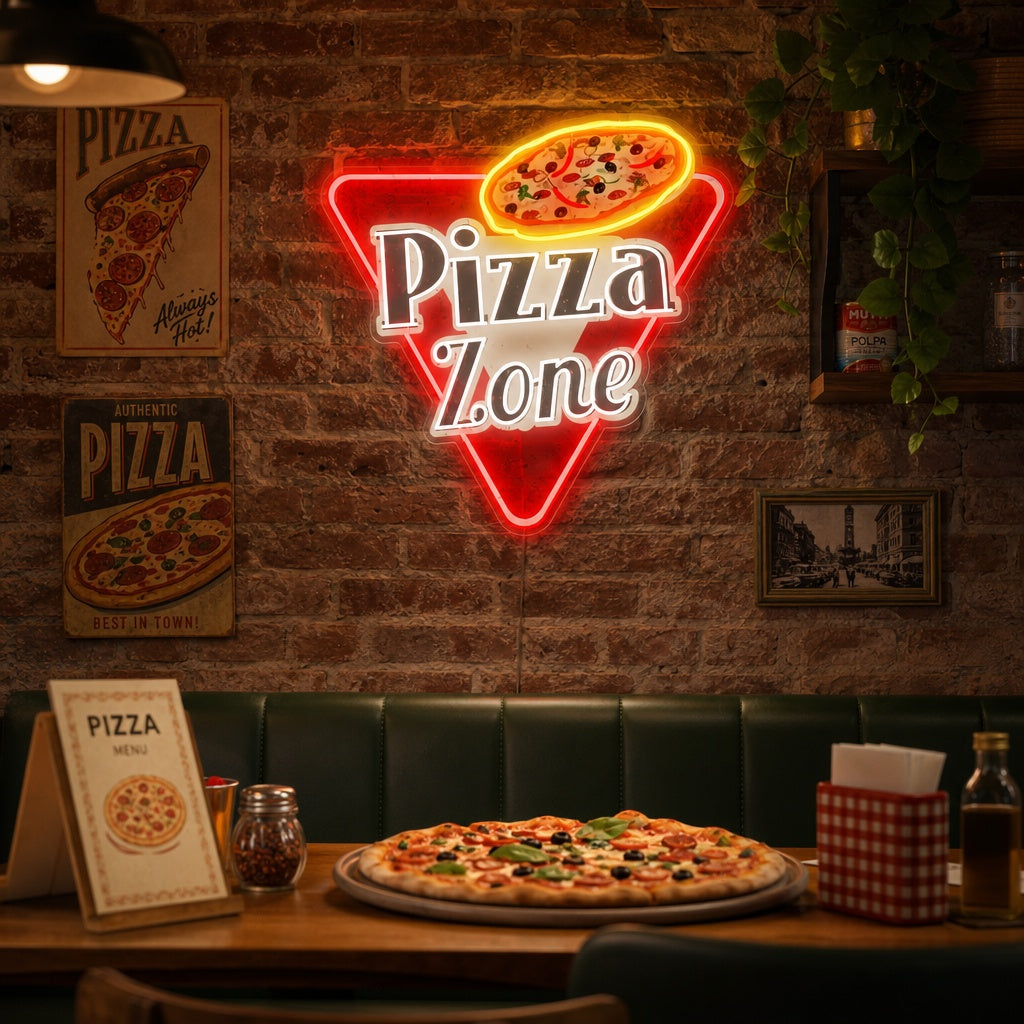 "Pizza Zone" Neonkyltti