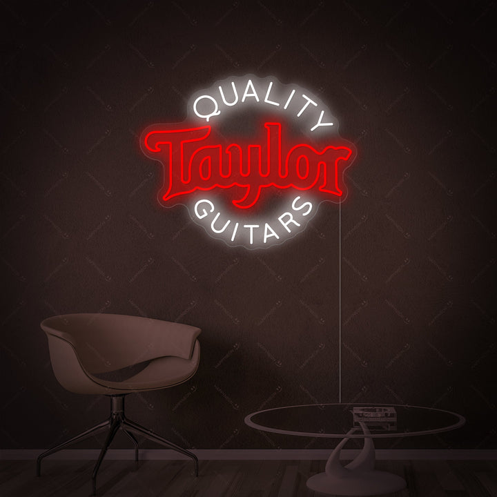 "Quality Taylor Guitars" Neonkyltti