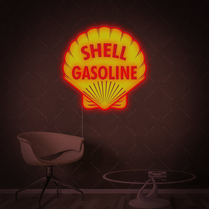 "Shell Gasoline -logo" Neonkyltti