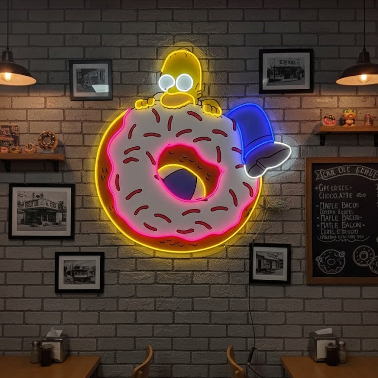 "Simps Donut" Neonkyltti