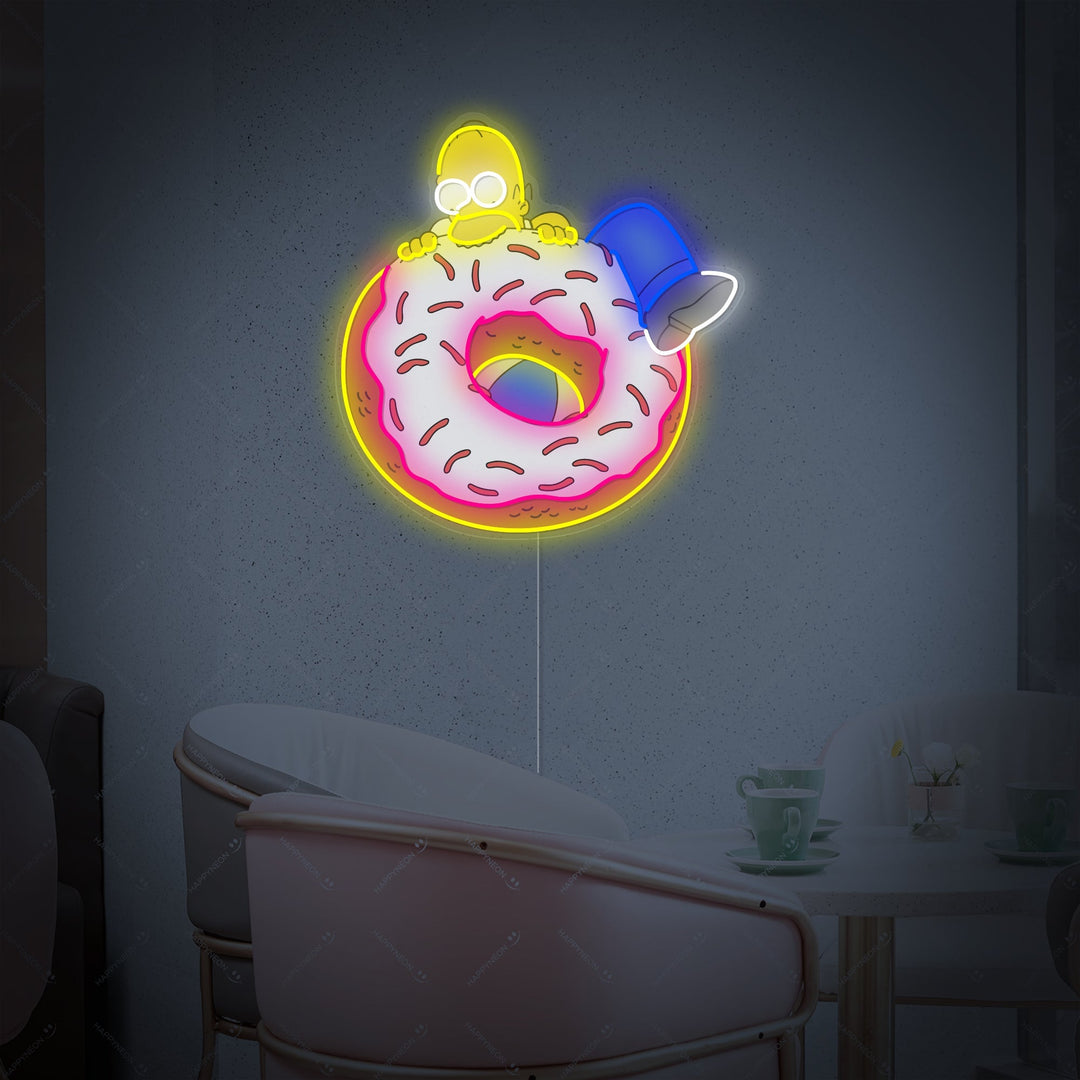 "Simps Donut" Neonkyltti