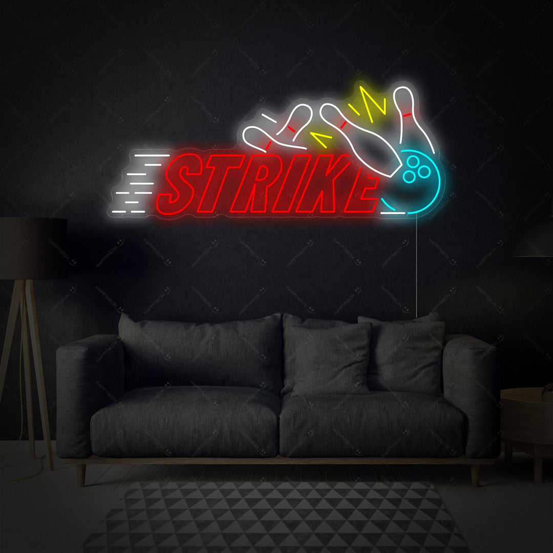 "Strike Bowling" Neonkyltti