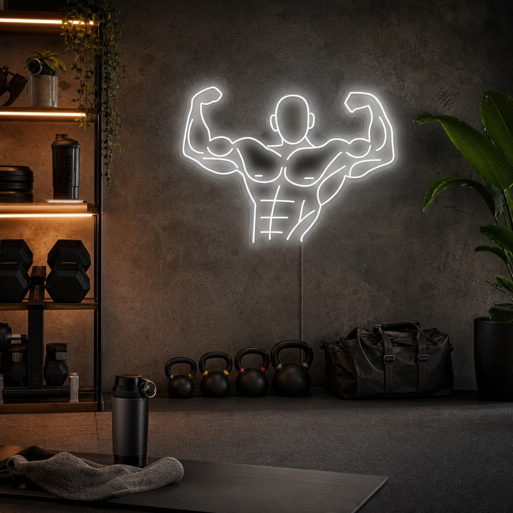"Strong Man" Neonkyltti