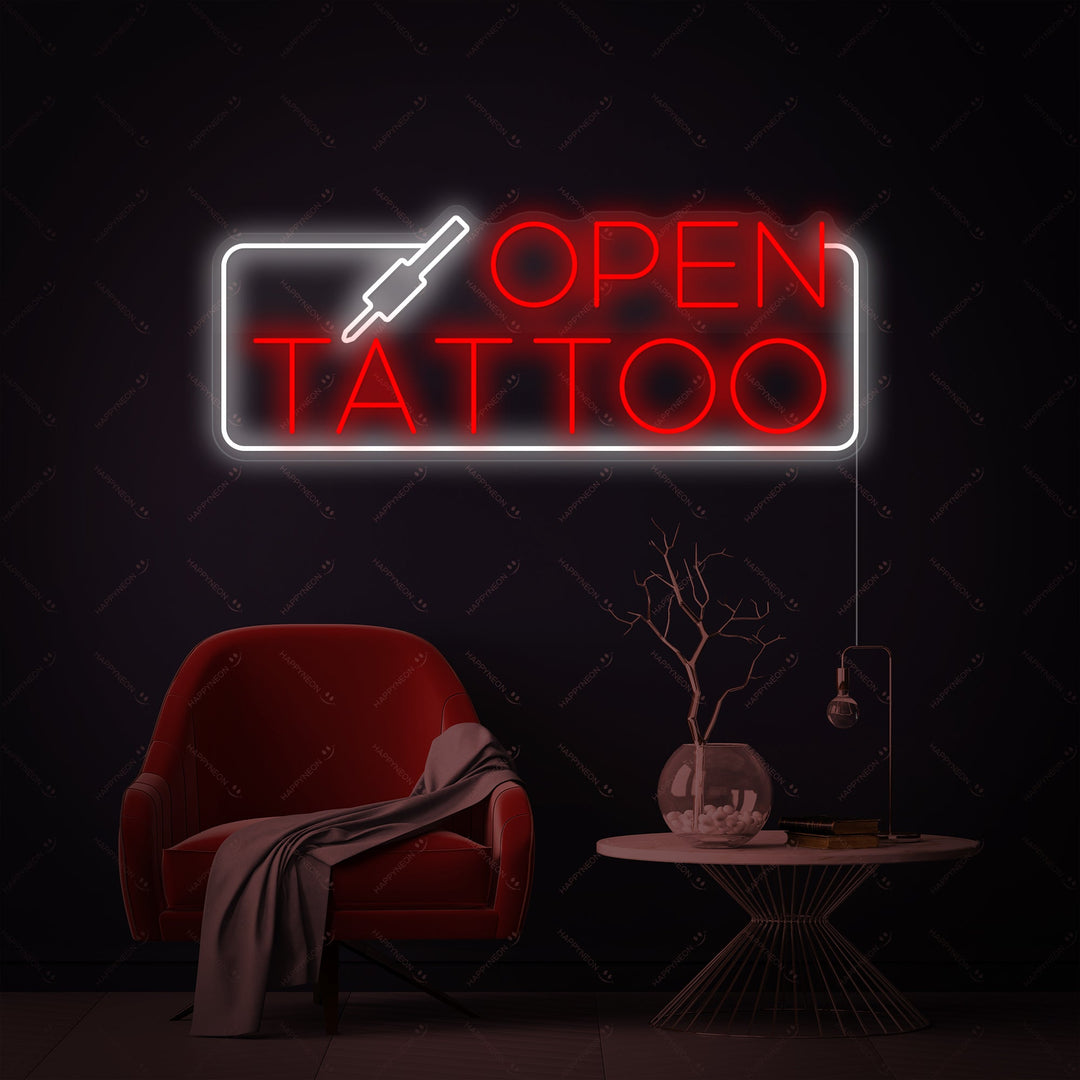 "Tattoo Open" Neonkyltti