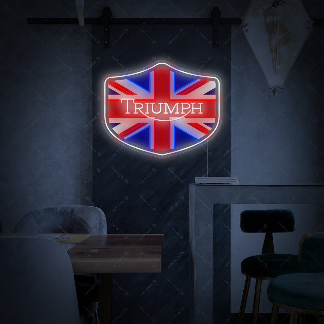 "Moto-logo Union Jack -tunnuksessa" Neonkyltti