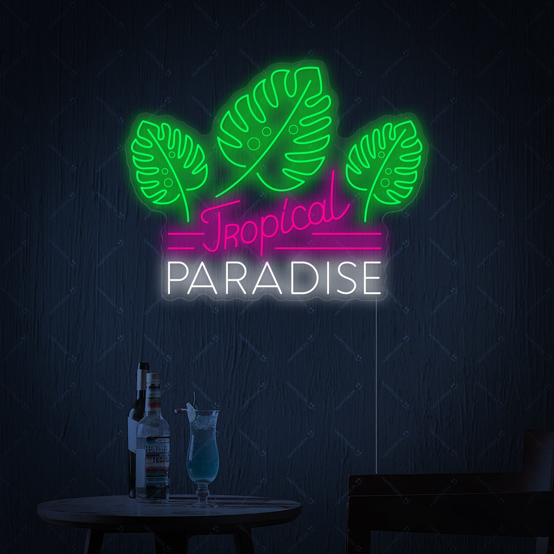 "Tropical Paradise" Neonkyltti