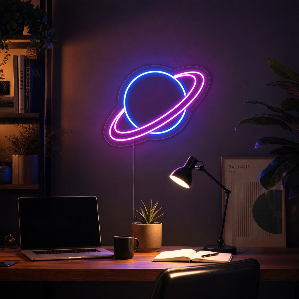 "Universumi Planeetta" Neonkyltti