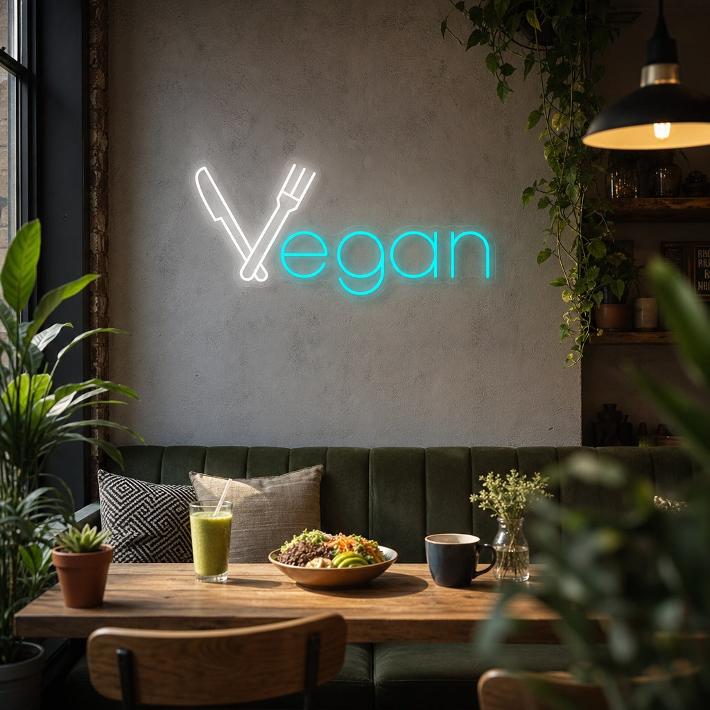 "Vegan" Neonkyltti