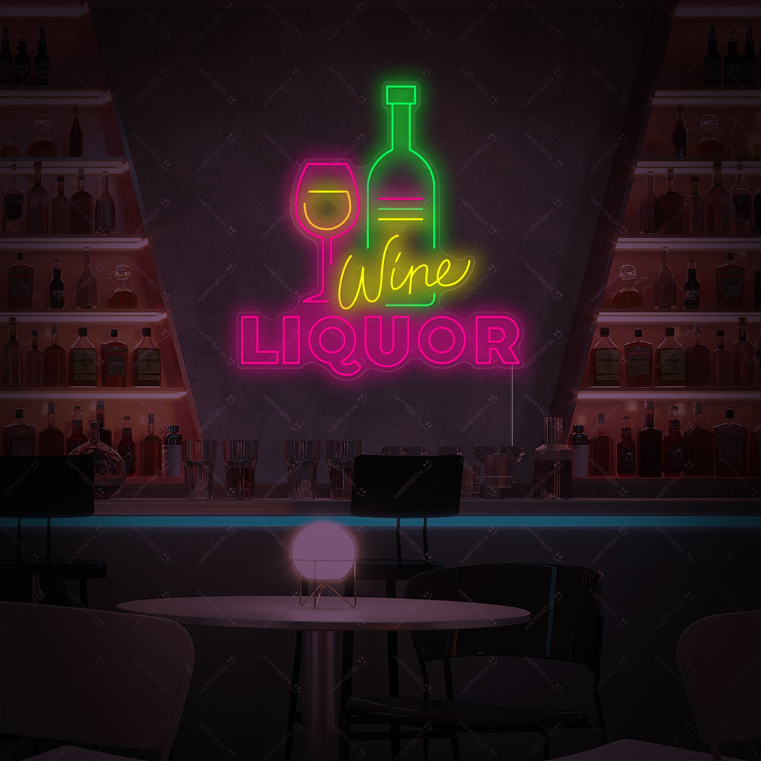 "Wine Liquor" Neonkyltti