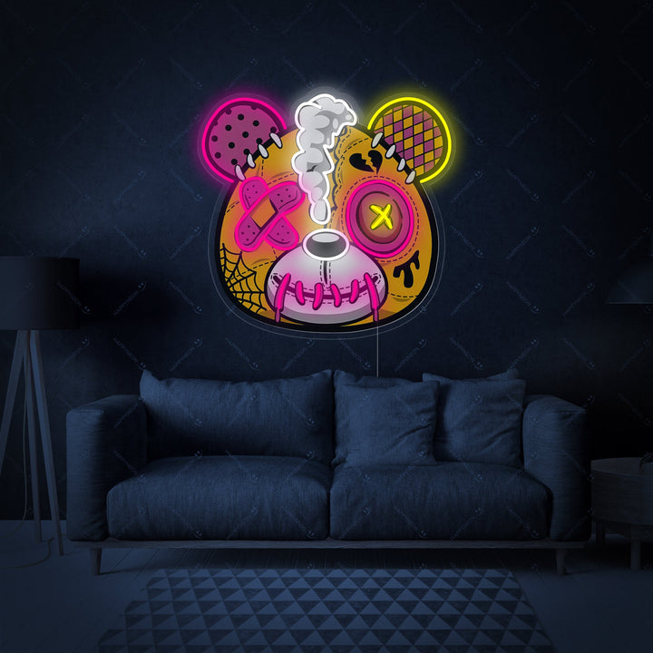 "Zombie Nalle" Neonkyltti