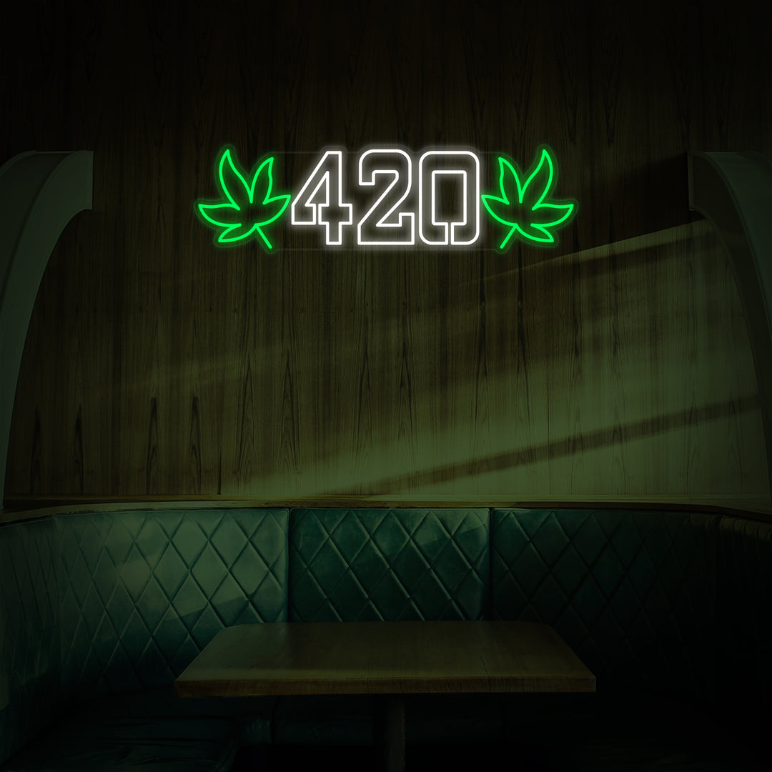"420 Marihuana Kannabis" Neonkyltti