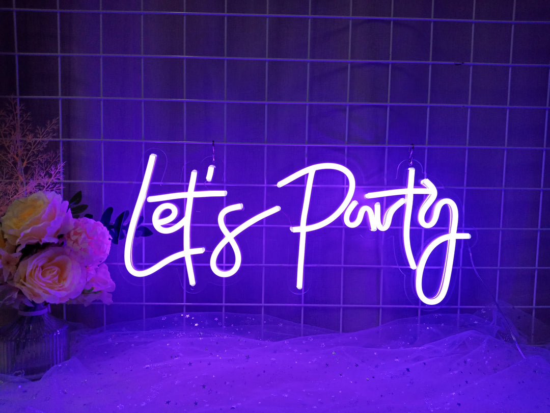 "Lets Party" Neonkyltti (Varastossa: 3 kpl)