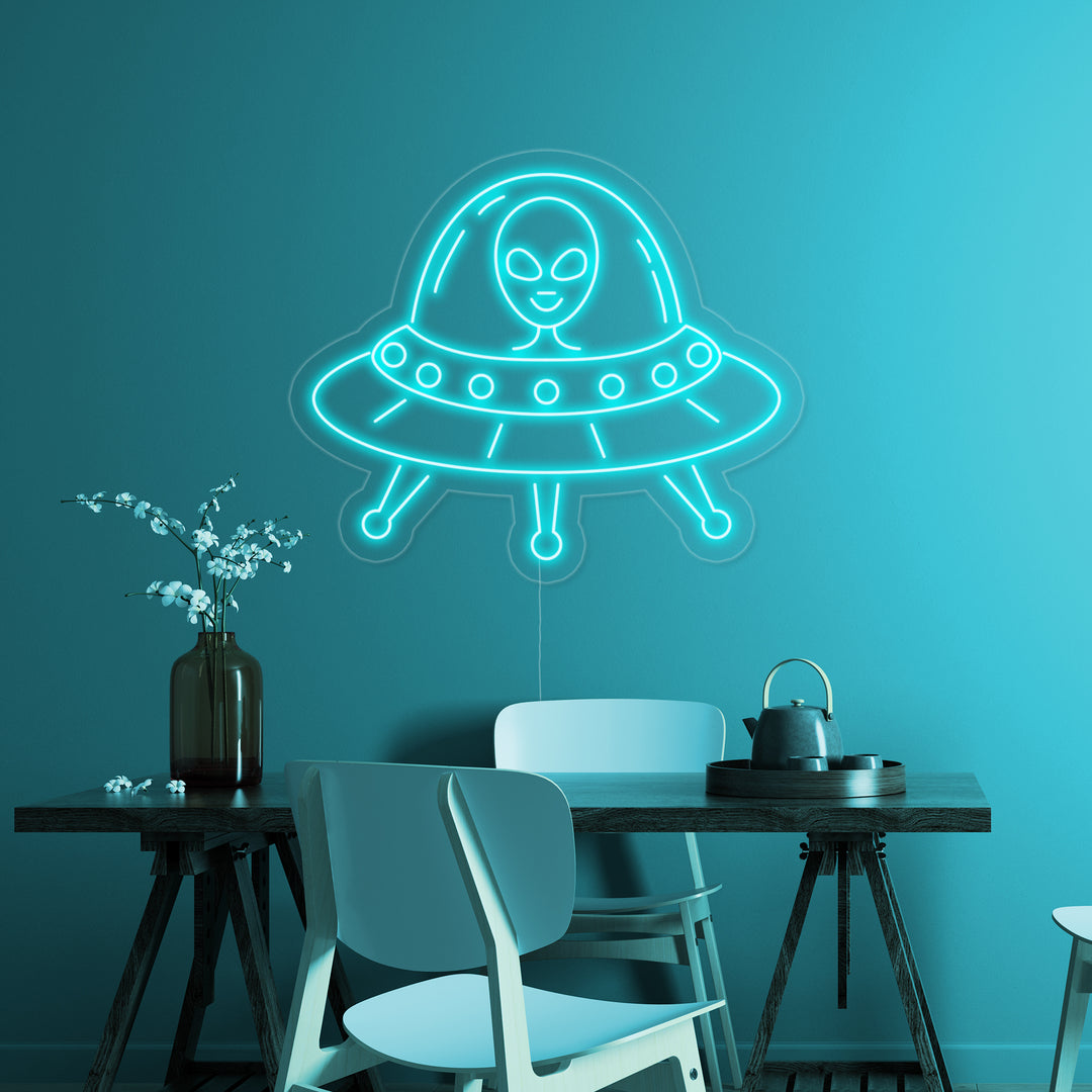 "Alien UFO" Neonkyltti