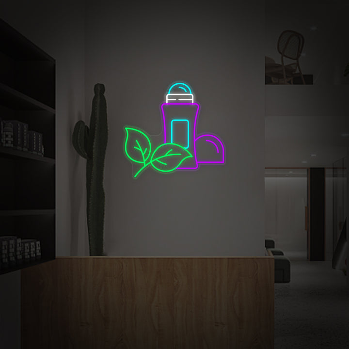 "Antiperspirantti Kauneushoitola" Neonkyltti