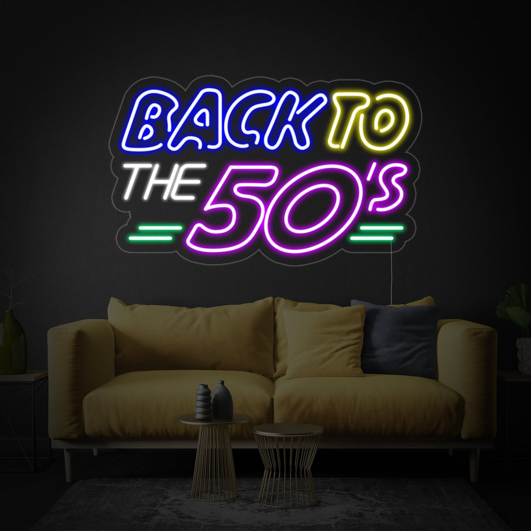 "Back To The 50s" Neonkyltti