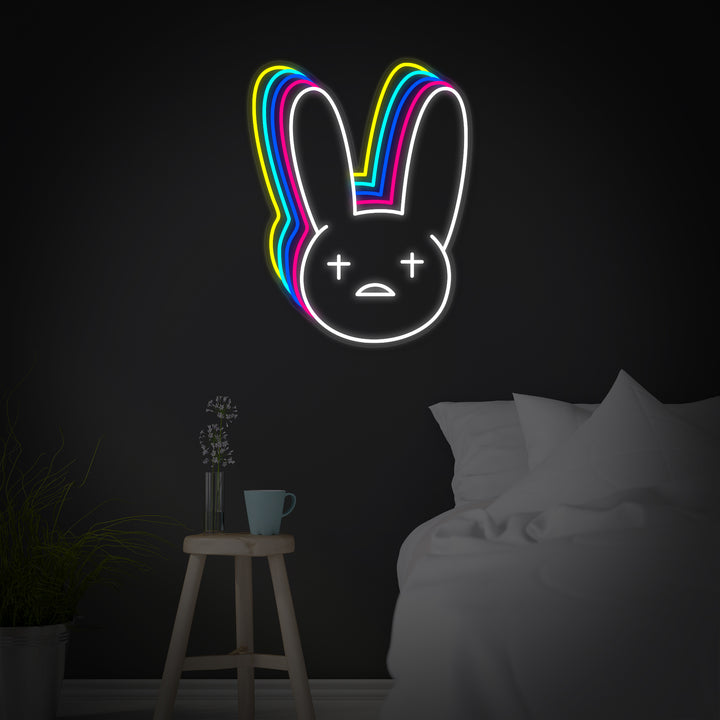 "Bad Bunny Laulaja Ja Rap-Artisti" Neonkyltti