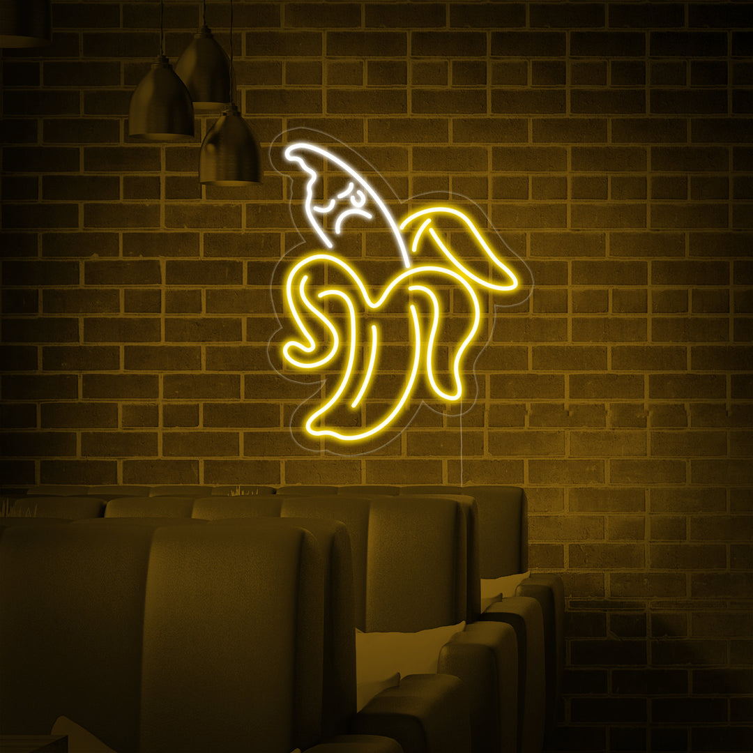 "Banaani, Hedelmä" Neonkyltti