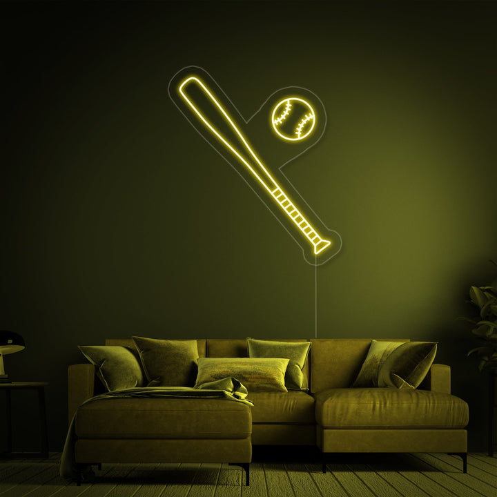 "Baseball Maila Pallo" Neonkyltti