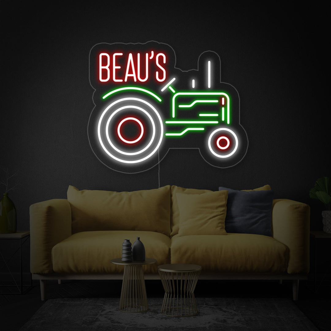 "Beau Traktori" Neonkyltti