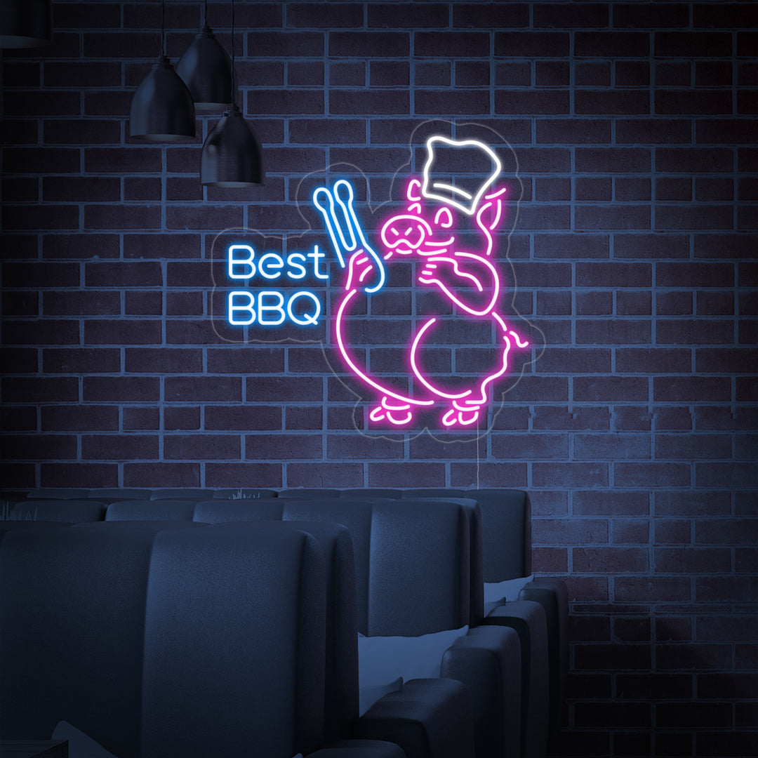 "Best BBQ" Neonkyltti