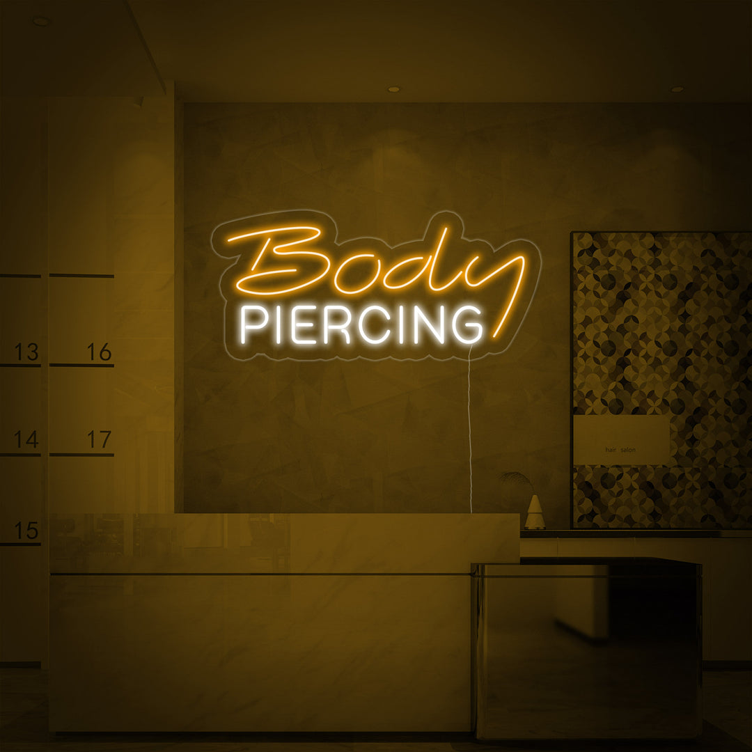 "Body Piercing" Neonkyltti