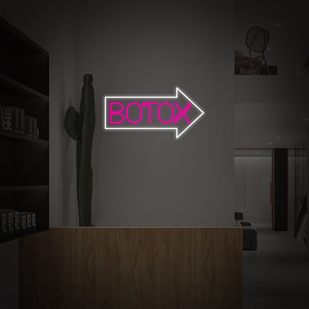 "Botox-Kosmetiikkakauppa Ja Ihonhoitokeskus" Neonkyltti