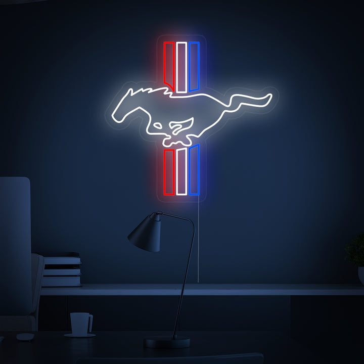 "Ford Mustang -embleemi" Neonkyltti