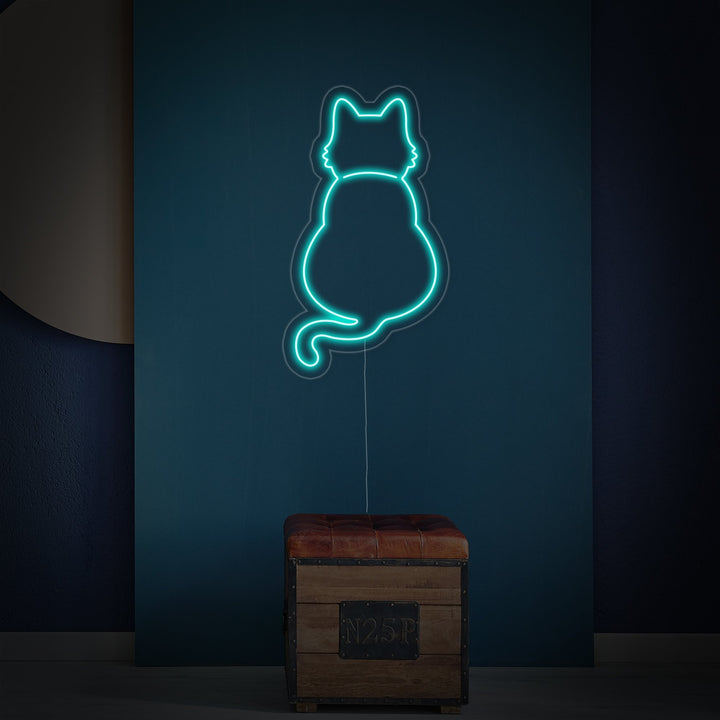 "Kissa" Neonkyltti