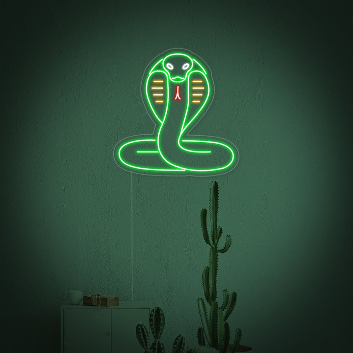 "Kobrakäärme" Neonkyltti