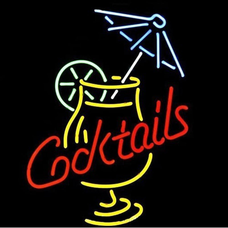 "Cocktails, Martini, Sateenvarjo, Kuppi" Neonkyltti