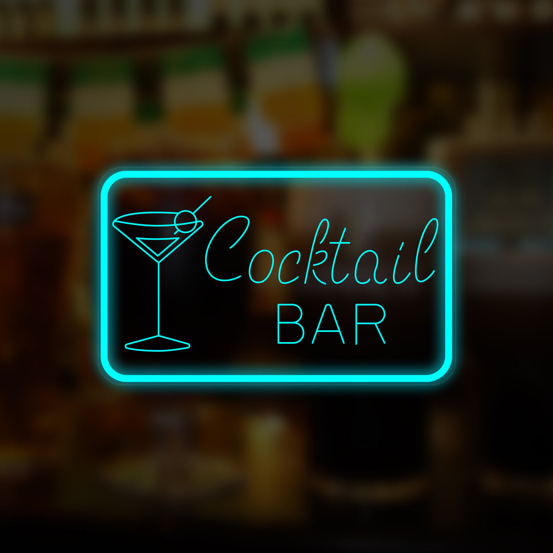 "Cocktail Bar, Cocktail" Mini Neonkyltti