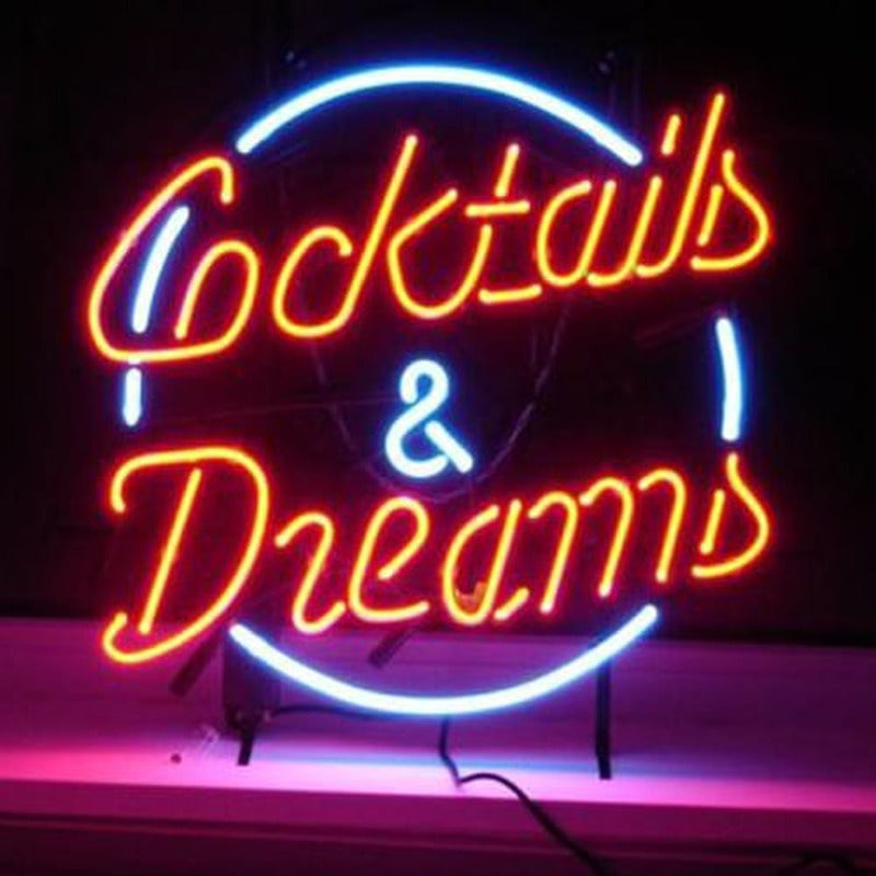 "Cocktails And Dreams" Neonkyltti