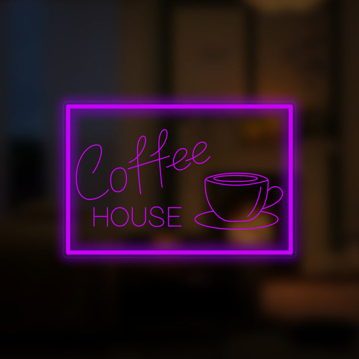 "Kahvila Coffee House" Pieni Neonkyltti
