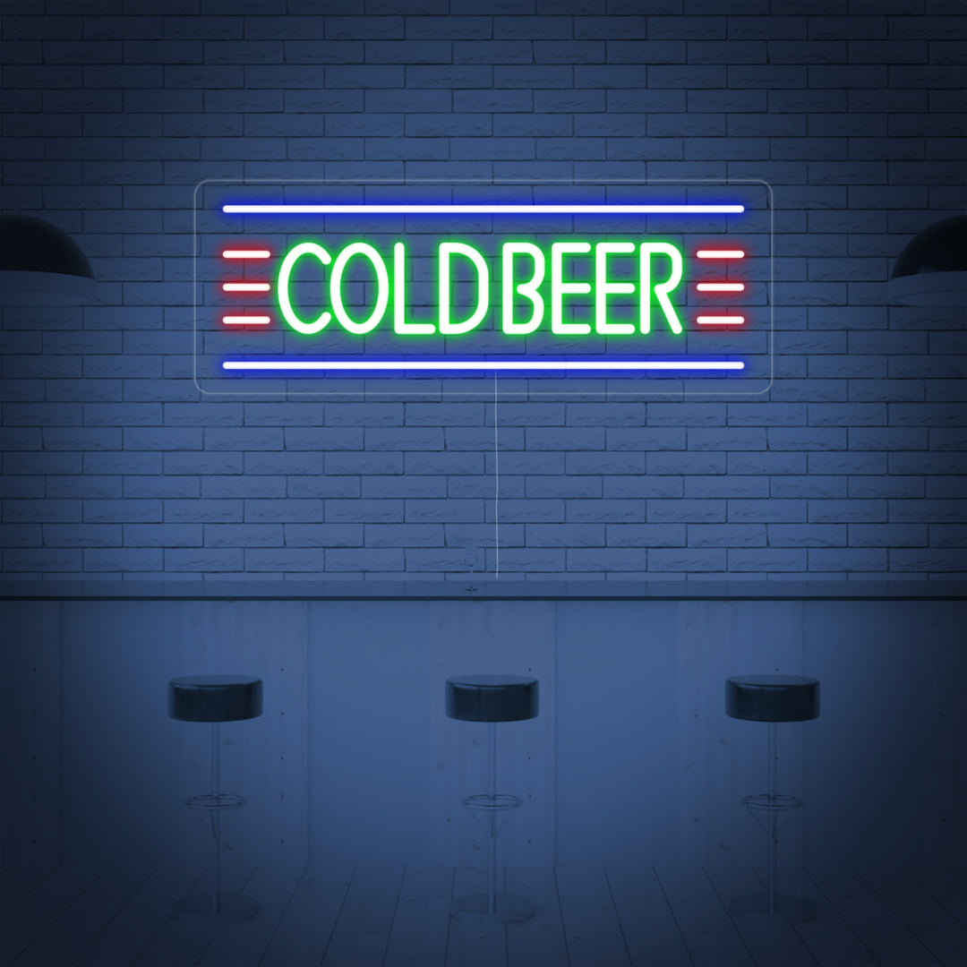 "Cold Beer" Neonkyltti